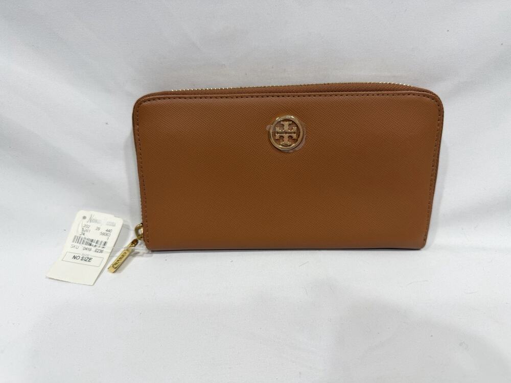 NWT Auth Saffiano Tory Burch Robinson Zip Around Wallet, Luggage/ French Rose!!!